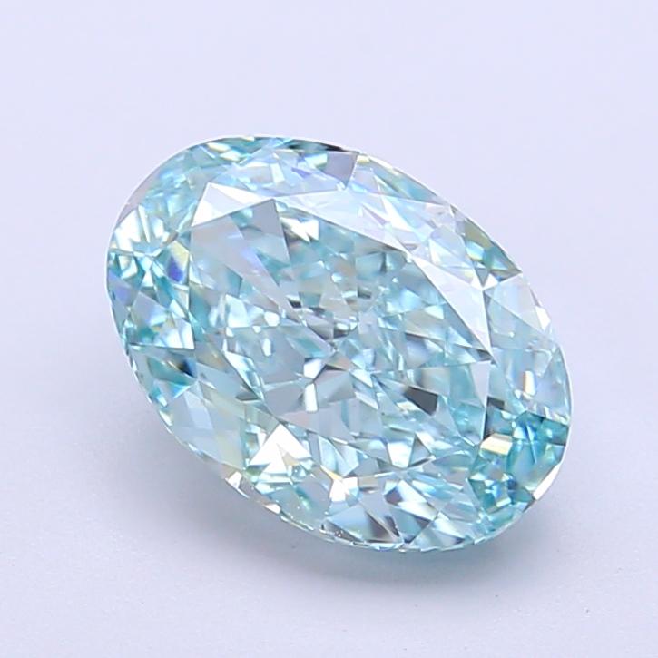 2.12 Ct. Fancy Vivid Green Oval Lab Grown Diamond