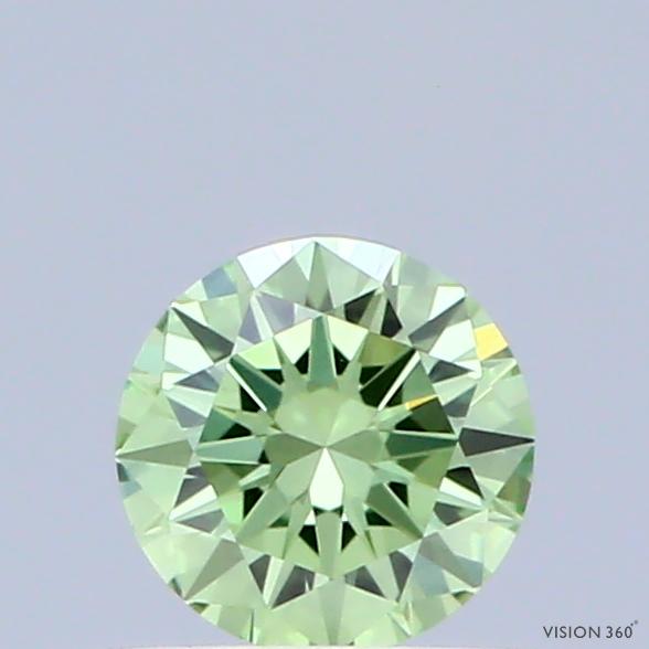 0.34 Ct. Fancy Vivid Green Round Lab Grown Diamond