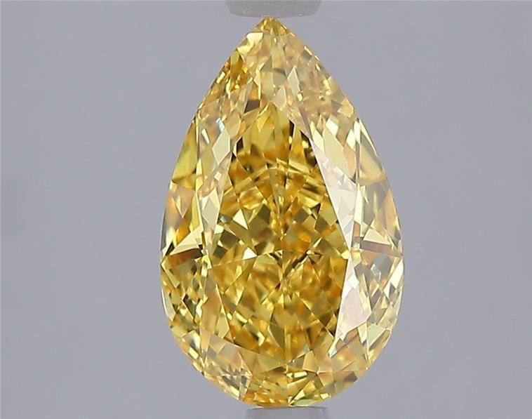 2.07 Ct. Fancy Vivid Yellow Yellow Pear Lab Grown Diamond