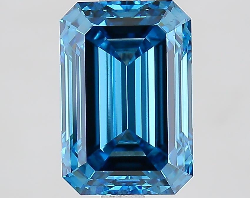 3.10 Ct. Fancy Vivid Blue Emerald Lab Grown Diamond