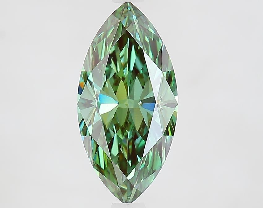 2.02 Ct. Fancy Vivid Green Marquise Lab Grown Diamond