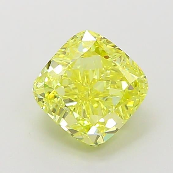 1.54 Ct. Fancy Vivid  Yellow Cushion Lab Grown Diamond