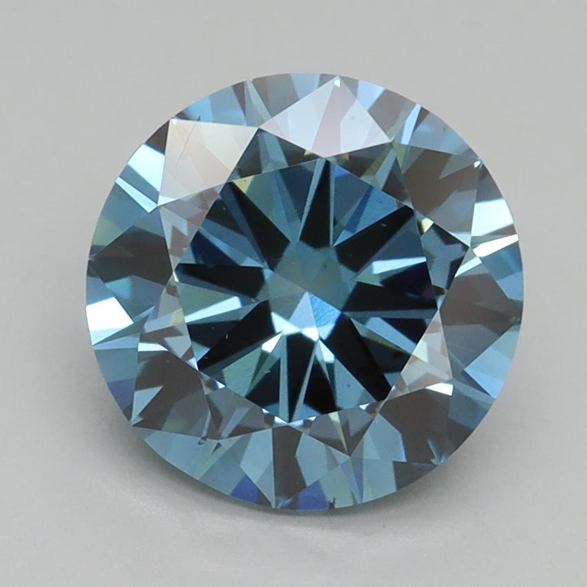 2.50 Ct. Fancy Vivid Blue Round Lab Grown Diamond