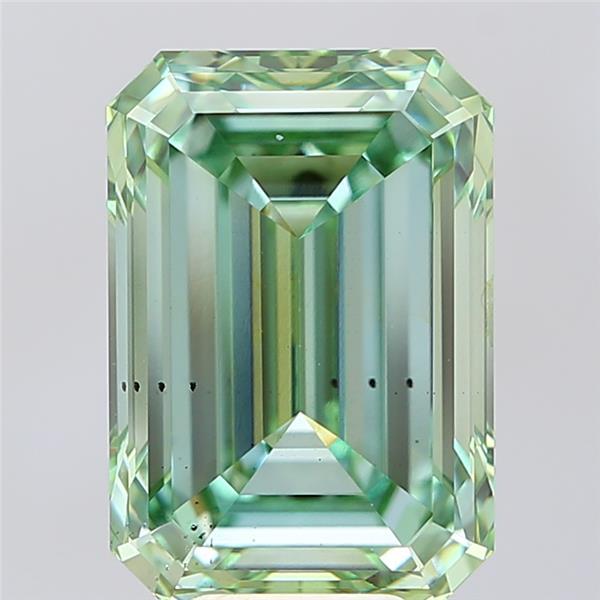 7.01 Ct. Fancy Vivid  Green Emerald Lab Grown Diamond