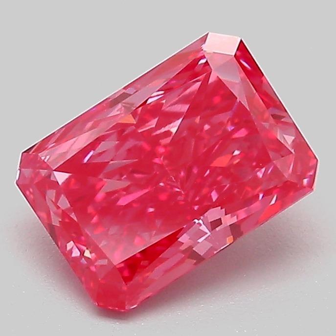 1.42 Ct. Fancy Vivid  Pink Radiant Lab Grown Diamond