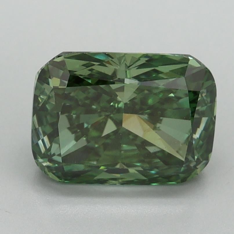 2.02 Ct. Fancy Vivid Pacific Green Cushion Lab Grown Diamond