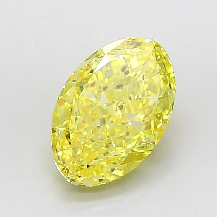 2.51 Ct. Fancy Intense  Yellow Oval Lab Grown Diamond