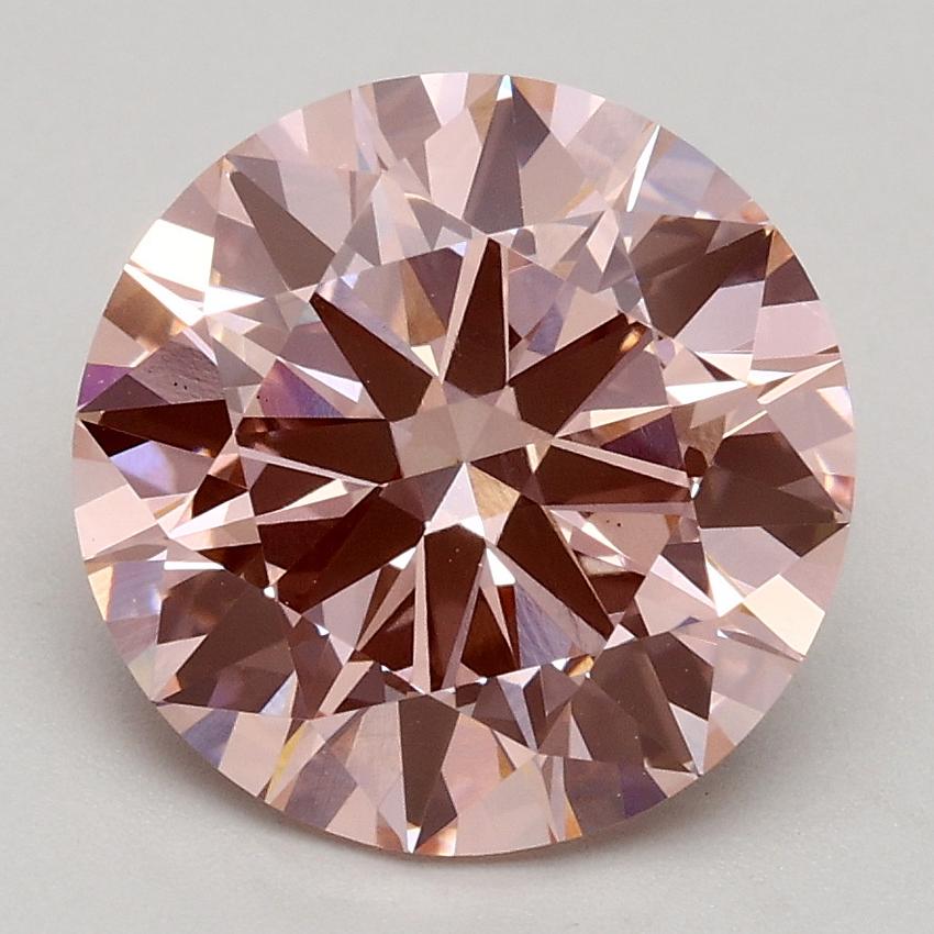2.50 Ct. Fancy Intense Pink Round Lab Grown Diamond