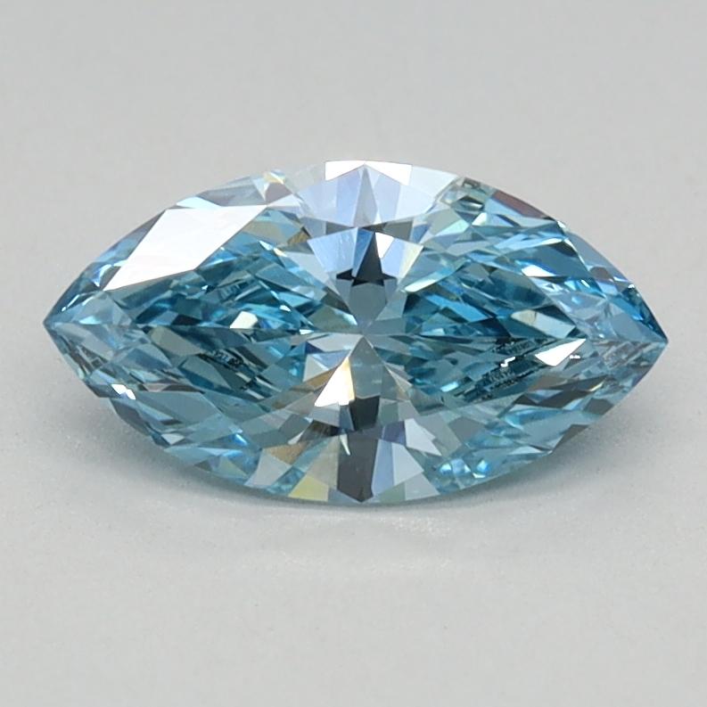 0.58 Ct. Fancy Vivid Blue Marquise Lab Grown Diamond