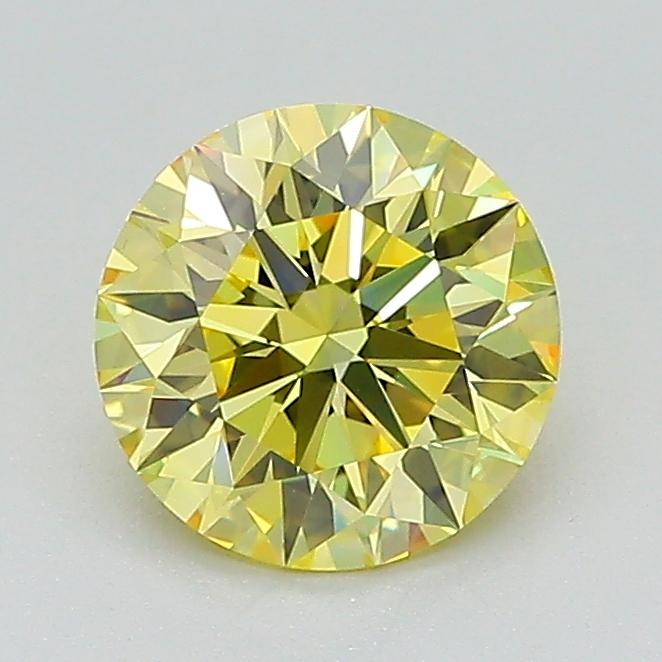 1.10 Ct. Fancy Vivid Yellow Round Lab Grown Diamond