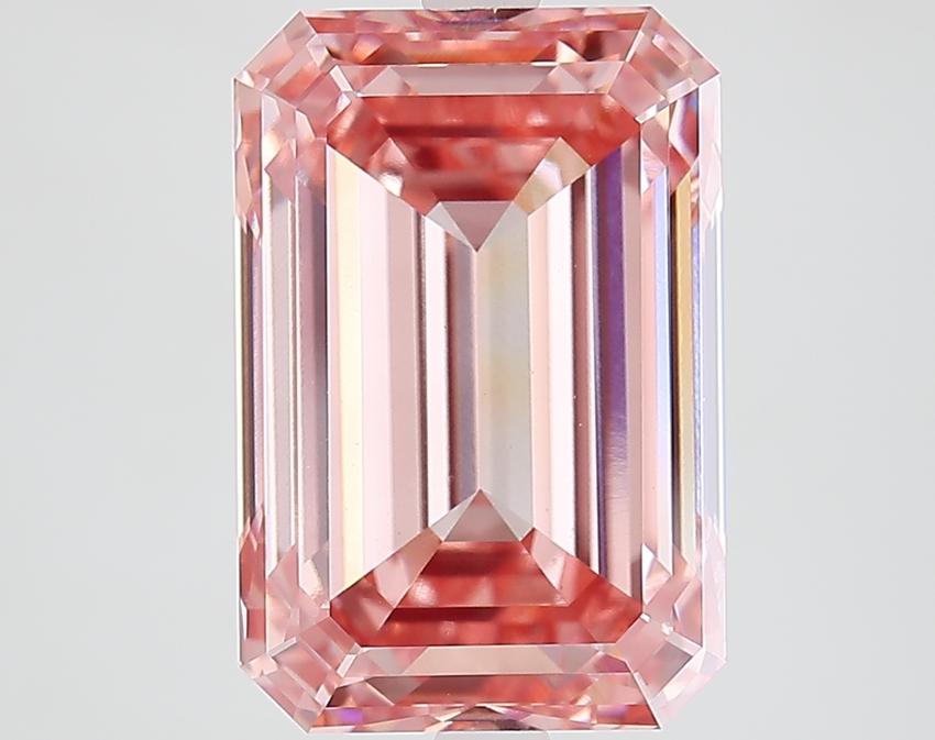 7.25 Ct. Fancy Vivid Pink Emerald Lab Grown Diamond