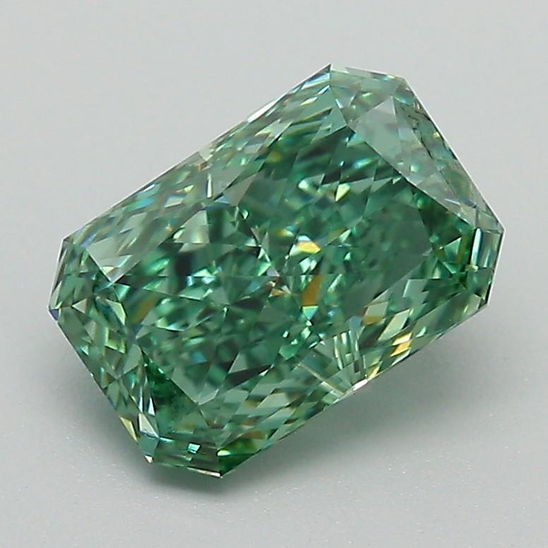 1.82 Ct. Fancy Vivid Green Radiant Lab Grown Diamond