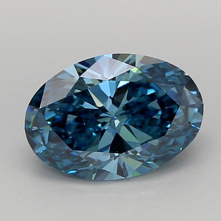 1.24 Ct. Fancy Vivid  Blue Oval Lab Grown Diamond