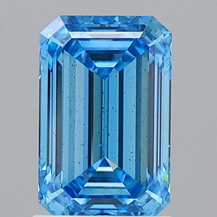 1.71 Ct. Fancy Vivid Blue Emerald Lab Grown Diamond