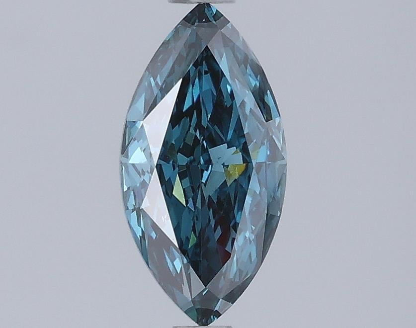 1.03 Ct. Fancy Vivid Greenish Blue Marquise Lab Grown Diamond