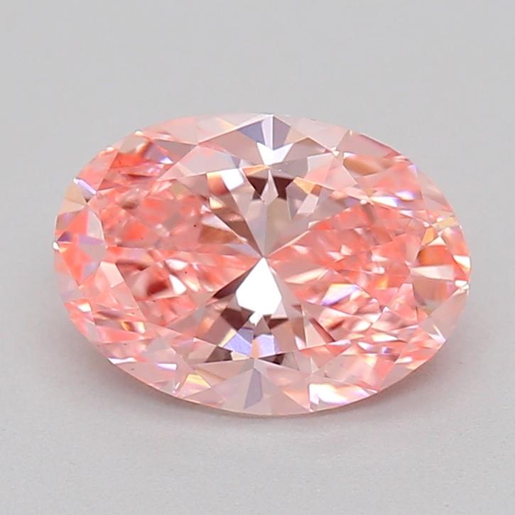 0.69 Ct. Fancy Vivid Pink Oval Lab Grown Diamond