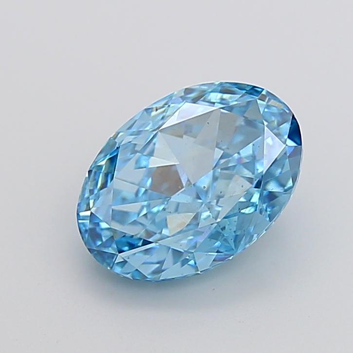 4.54 Ct. Fancy Vivid Blue Oval Lab Grown Diamond