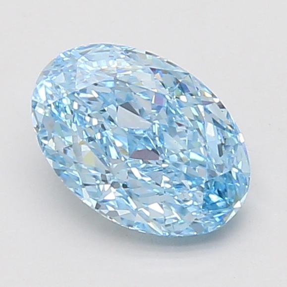 1.36 Ct. Fancy Vivid Blue Oval Lab Grown Diamond