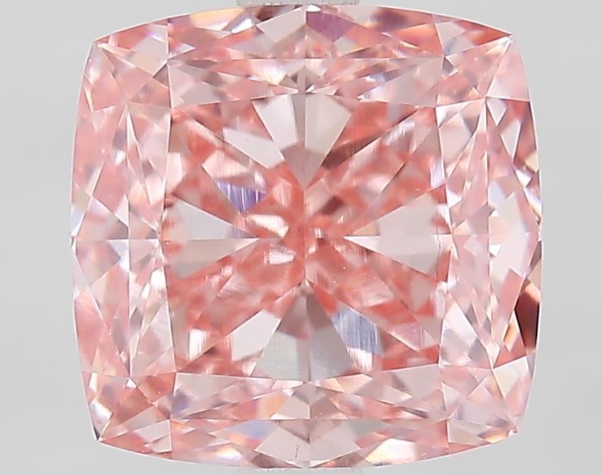 3.10 Ct. Fancy Vivid Pink Cushion Lab Grown Diamond