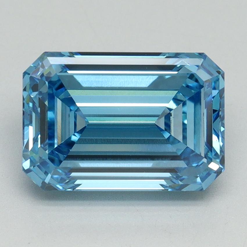 3.13 Ct. Fancy Vivid Blue Emerald Lab Grown Diamond