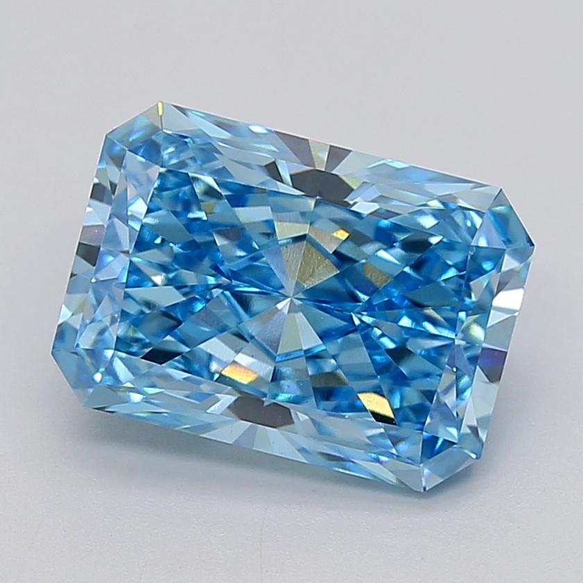 5.09 Ct. Fancy Vivid  Blue Radiant Lab Grown Diamond