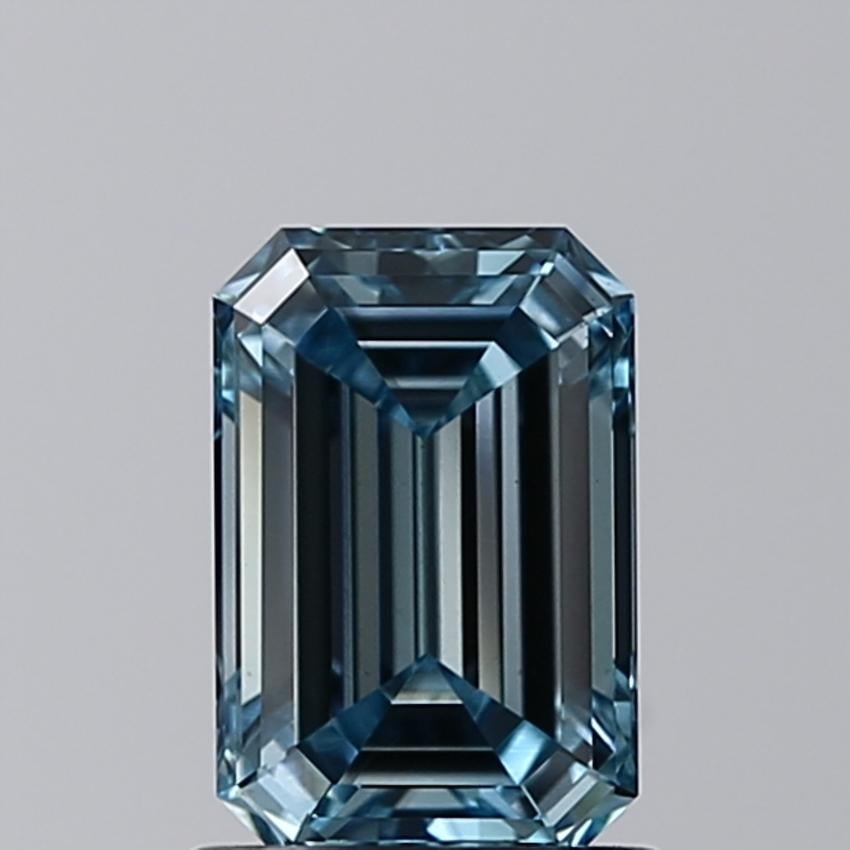 1.04 Ct. Fancy Intense Greenish Blue Emerald Lab Grown Diamond