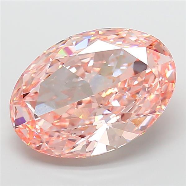 15.01 Ct. Fancy Intense Pink Oval Lab Grown Diamond