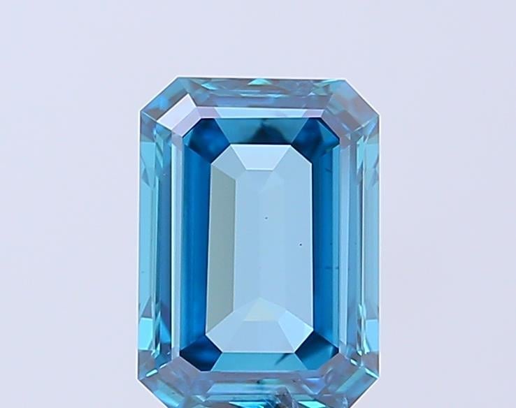 1.49 Ct. Fancy Vivid Blue Emerald Lab Grown Diamond