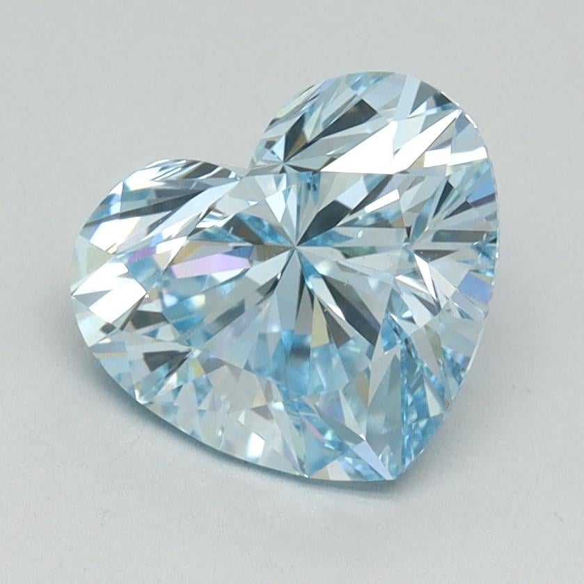 2.01 Ct. Fancy Intense Blue Heart Lab Grown Diamond