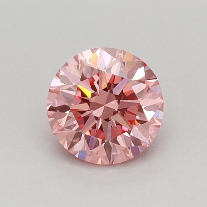 0.41 Ct. Fancy Vivid Pink Round Lab Grown Diamond