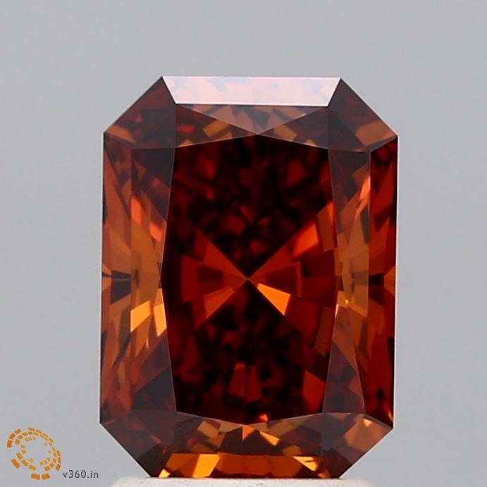 2.01 Ct. Fancy Deep Orange Radiant Lab Grown Diamond
