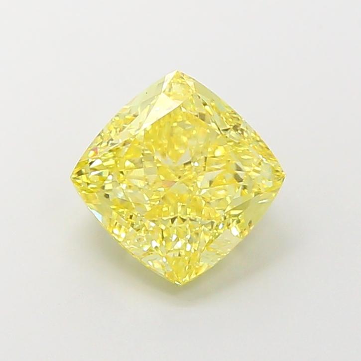 4.01 Ct. Fancy Intense Yellow Cushion Lab Grown Diamond