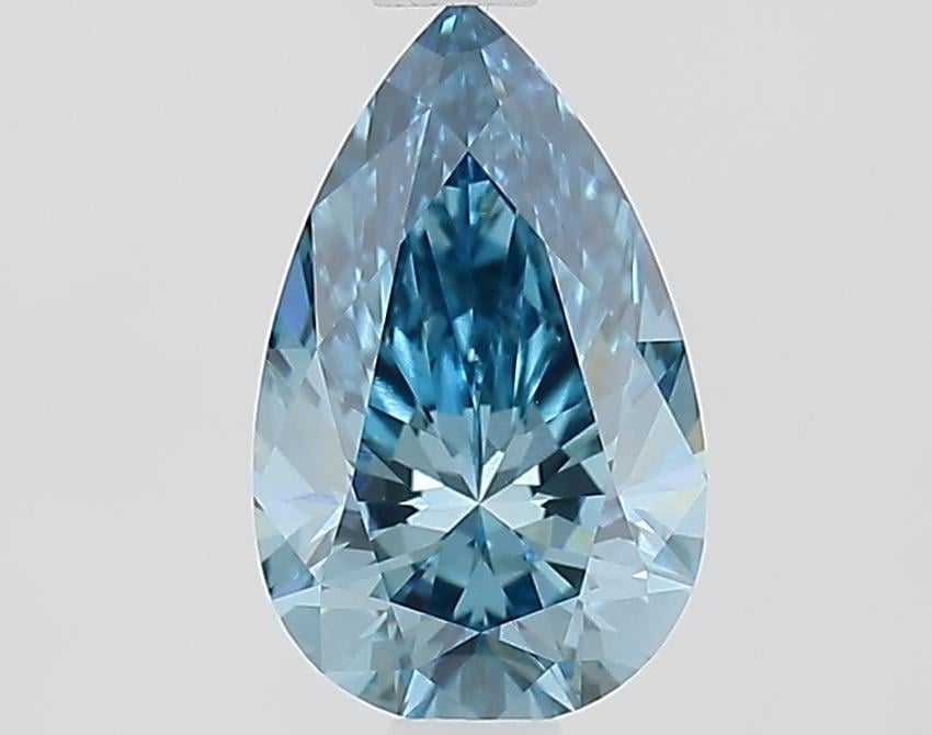 1.08 Ct. Fancy Vivid Blue Pear Lab Grown Diamond