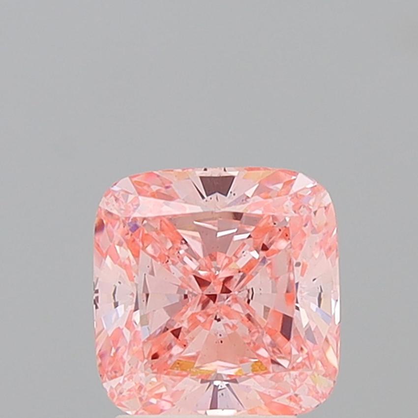 3.00 Ct. Fancy Vivid Pink Cushion Lab Grown Diamond