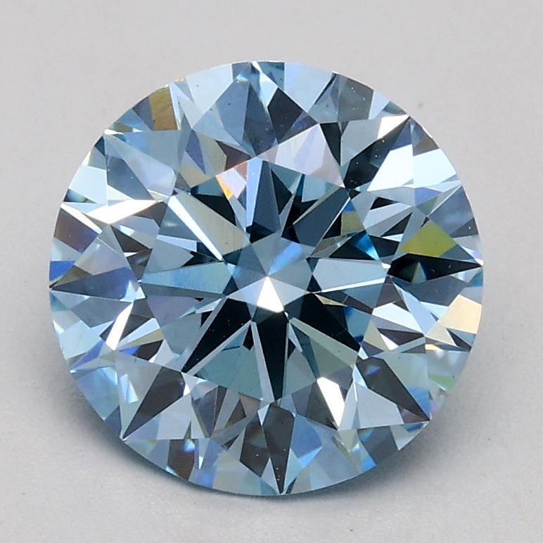 1.55 Ct. Fancy Blue Round Lab Grown Diamond