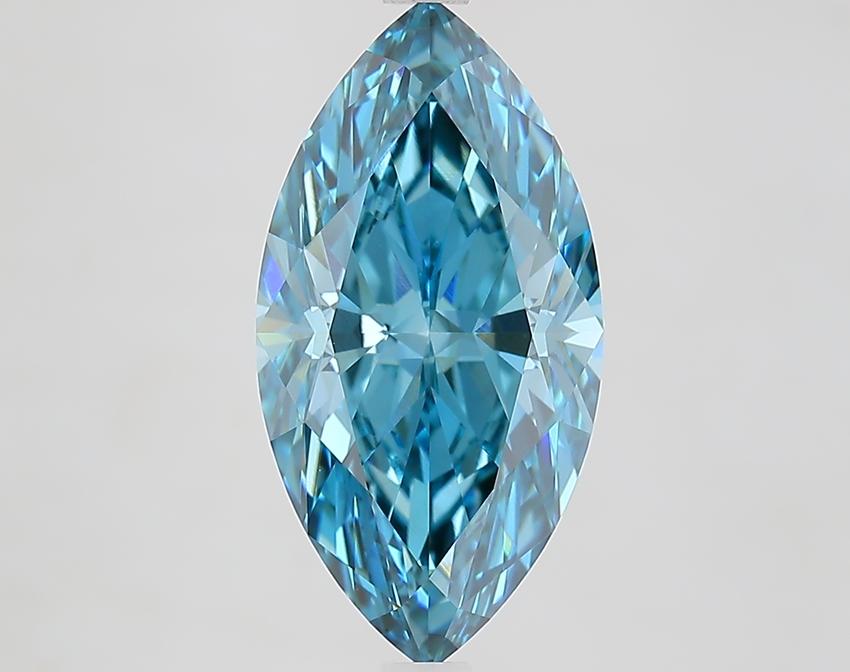 4.10 Ct. Fancy Vivid Blue Marquise Lab Grown Diamond