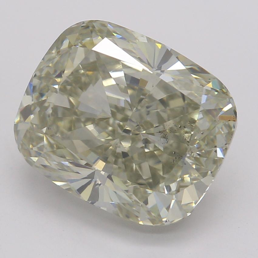 3.01 Ct. Fancy Brownish Greenish Yellow Cushion Diamond