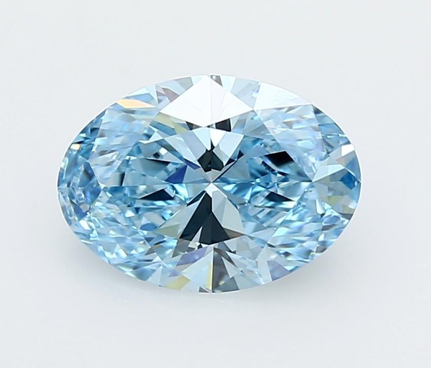 2.64 Ct. Fancy Vivid  Blue Oval Lab Grown Diamond