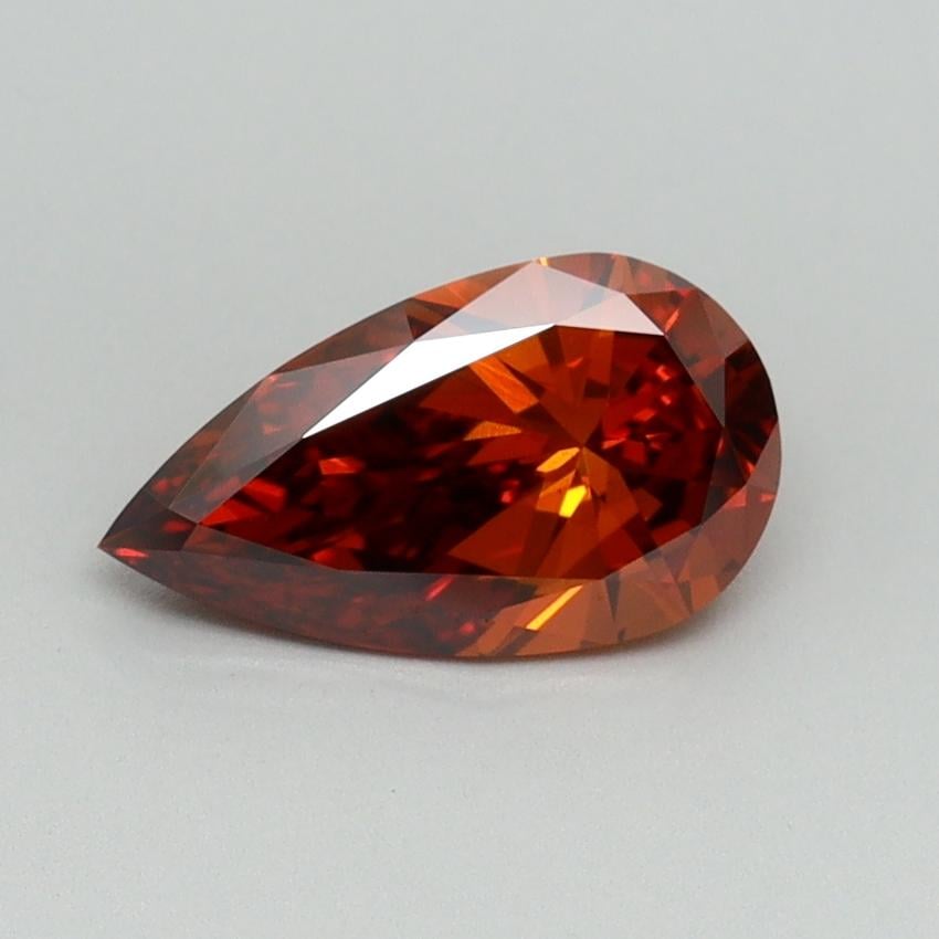 1.00 Ct. Fancy Deep Orange Pear Lab Grown Diamond