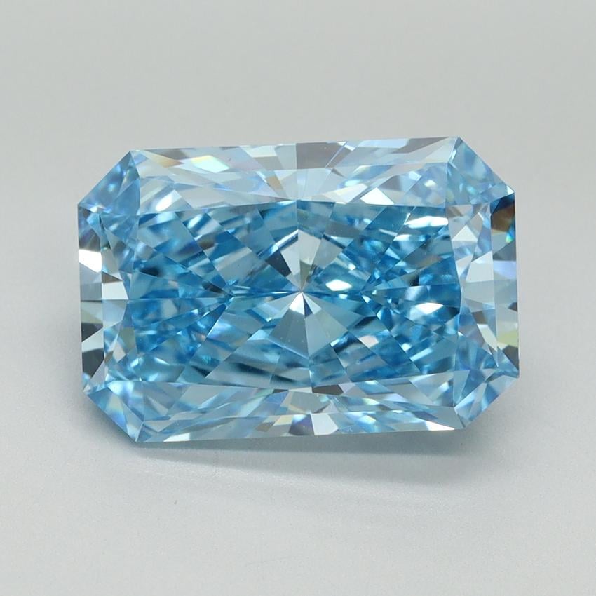 4.42 Ct. Fancy Vivid Blue Radiant Lab Grown Diamond