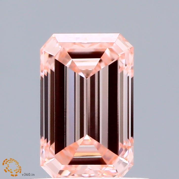 0.91 Ct. Fancy Intense  Pink Emerald Lab Grown Diamond