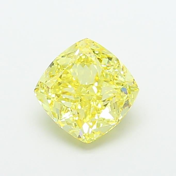 3.25 Ct. Fancy Intense  Yellow Cushion Lab Grown Diamond