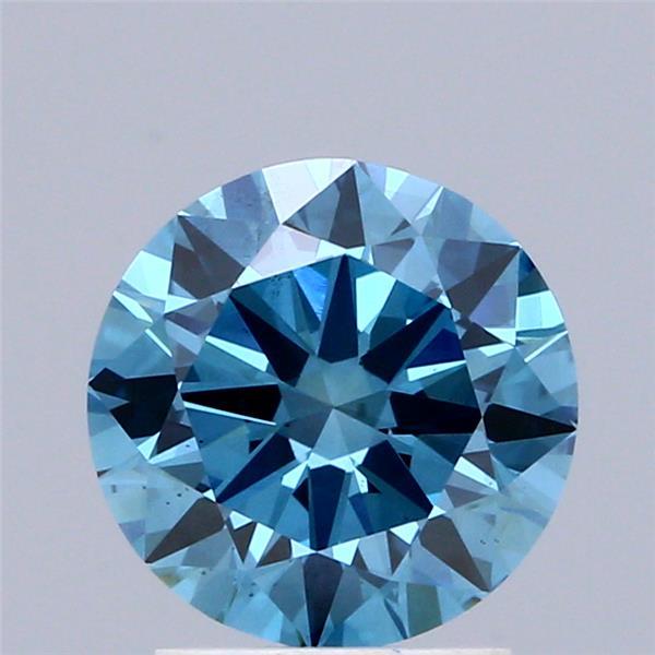 2.08 Ct. Fancy Vivid Blue Round Lab Grown Diamond