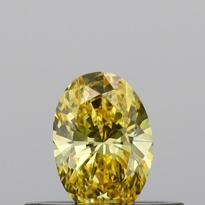 0.30 Ct. Fancy Vivid Yellow Oval Lab Grown Diamond