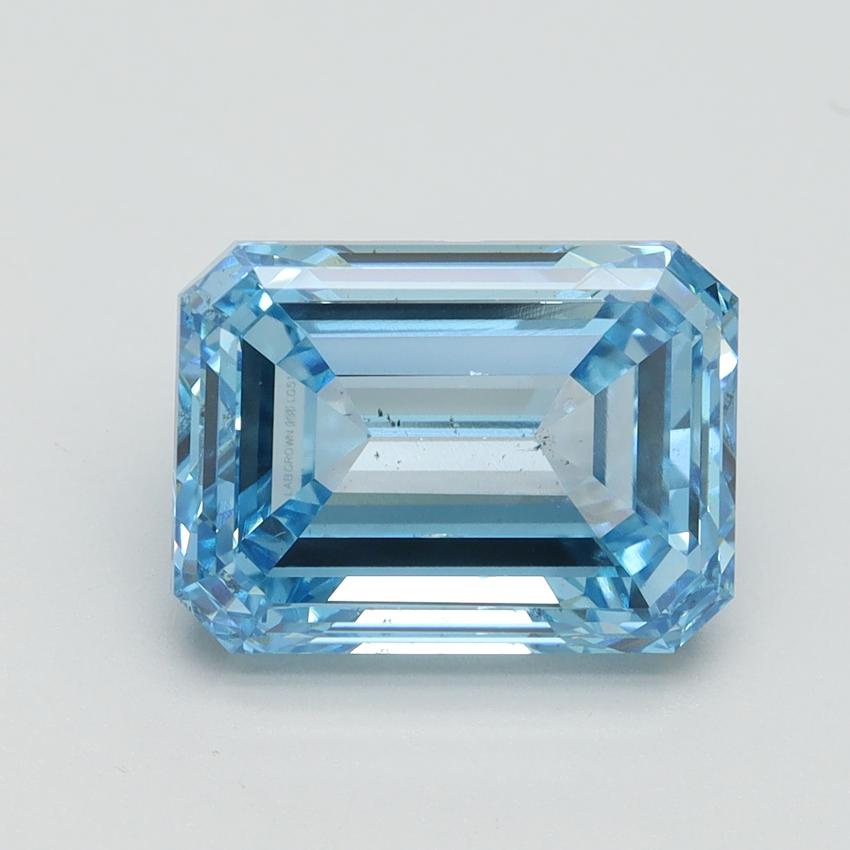 5.01 Ct. Fancy Intense Blue Emerald Lab Created Diamond