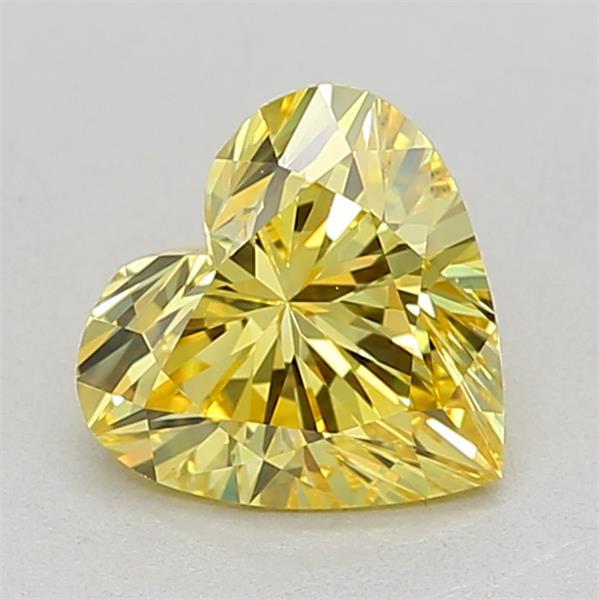 0.70 Ct. Fancy Vivid Yellow Heart Lab Grown Diamond
