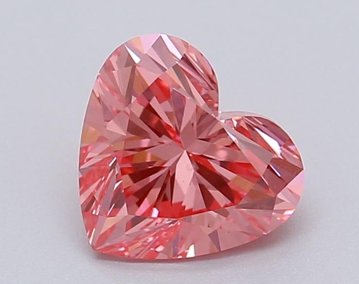 1.05 Ct. Fancy Vivid Pink Heart Lab Grown Diamond