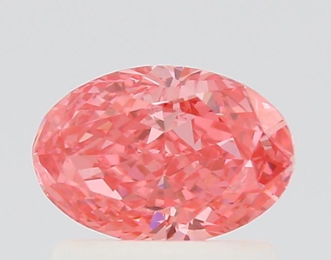 0.77 Ct. Fancy Vivid Pink Oval Lab Grown Diamond