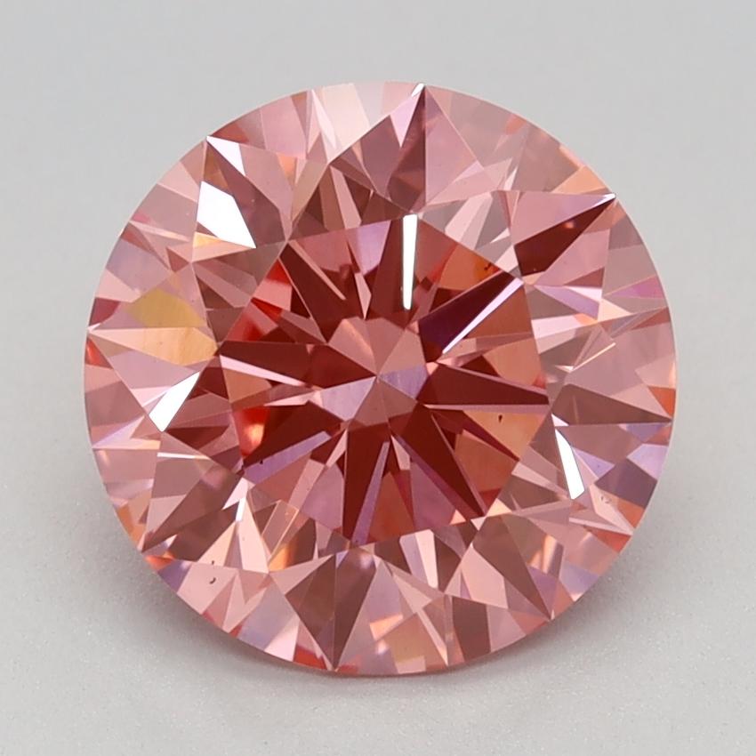 2.22 Ct. Fancy Vivid Pink Round Lab Grown Diamond