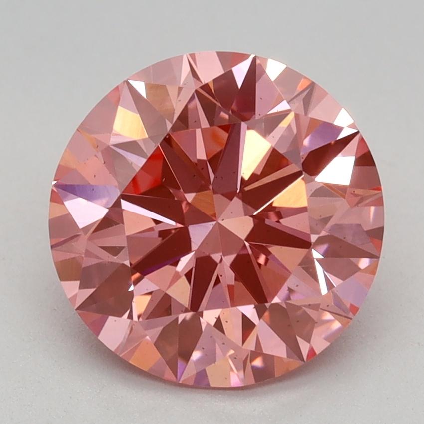 2.07 Ct. Fancy Vivid Pink Round Lab Grown Diamond